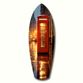 London Phone Booth Glass Wall Art.